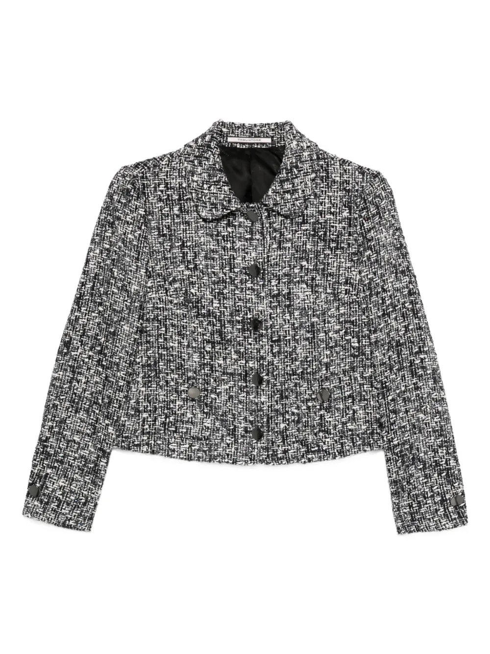 Tagliatore Idelle cropped tweed jacket - Nero