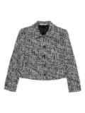 Tagliatore Idelle cropped tweed jacket - Black