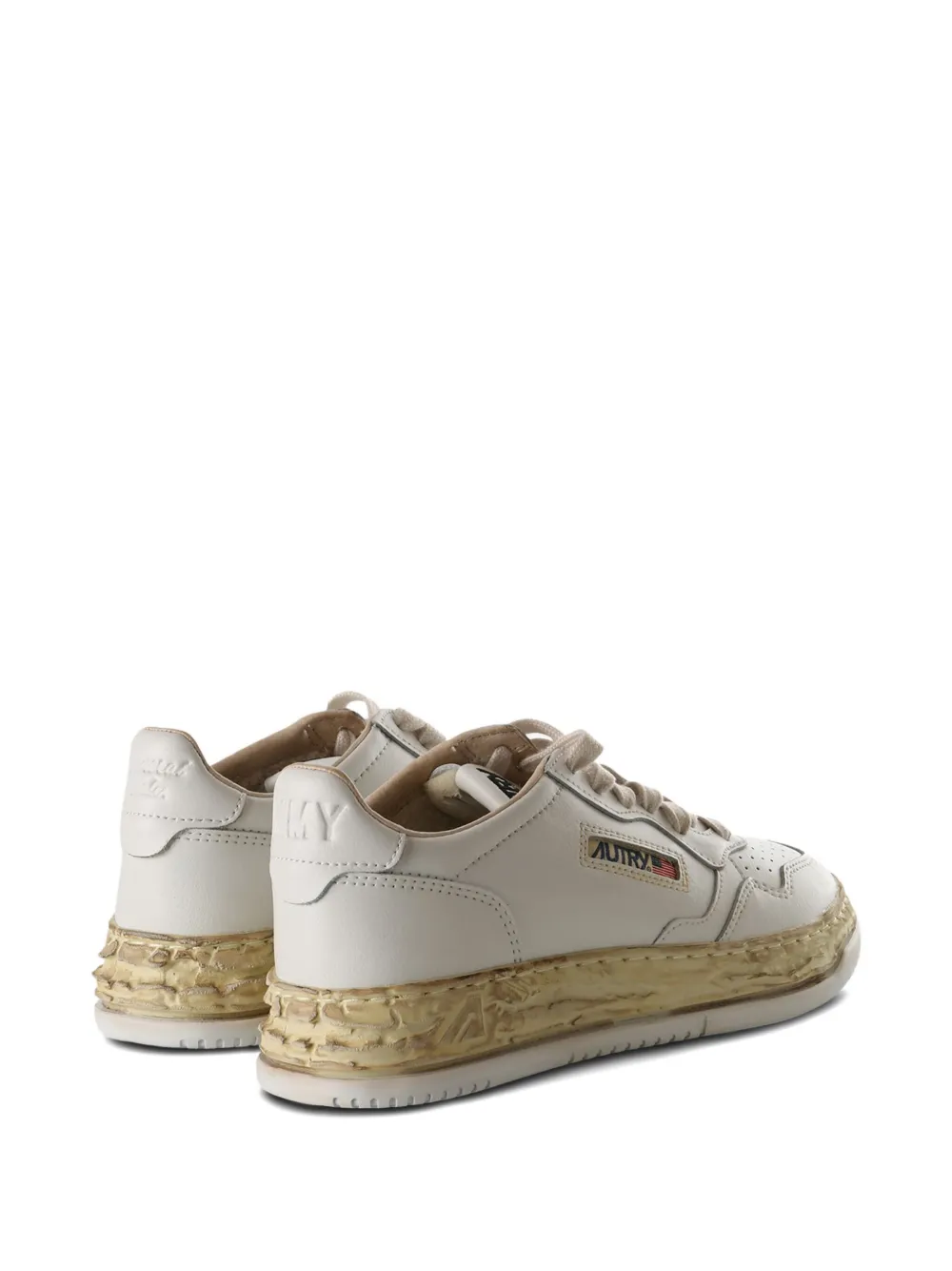 Maison MIHARA YASUHIRO x Autry leather peforated sneakers Wit