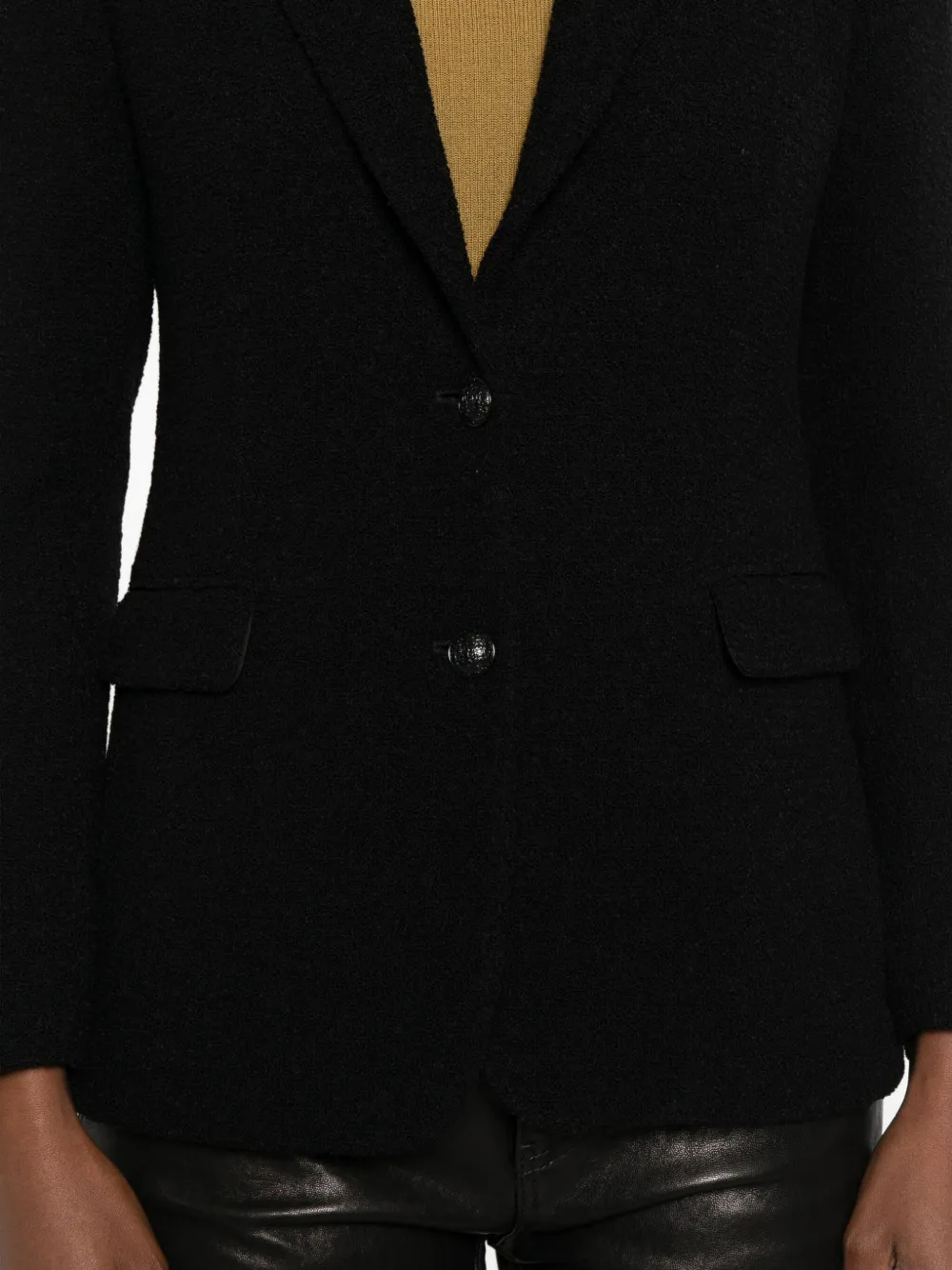 Tagliatore Parigi Bouclé Blazer In Black