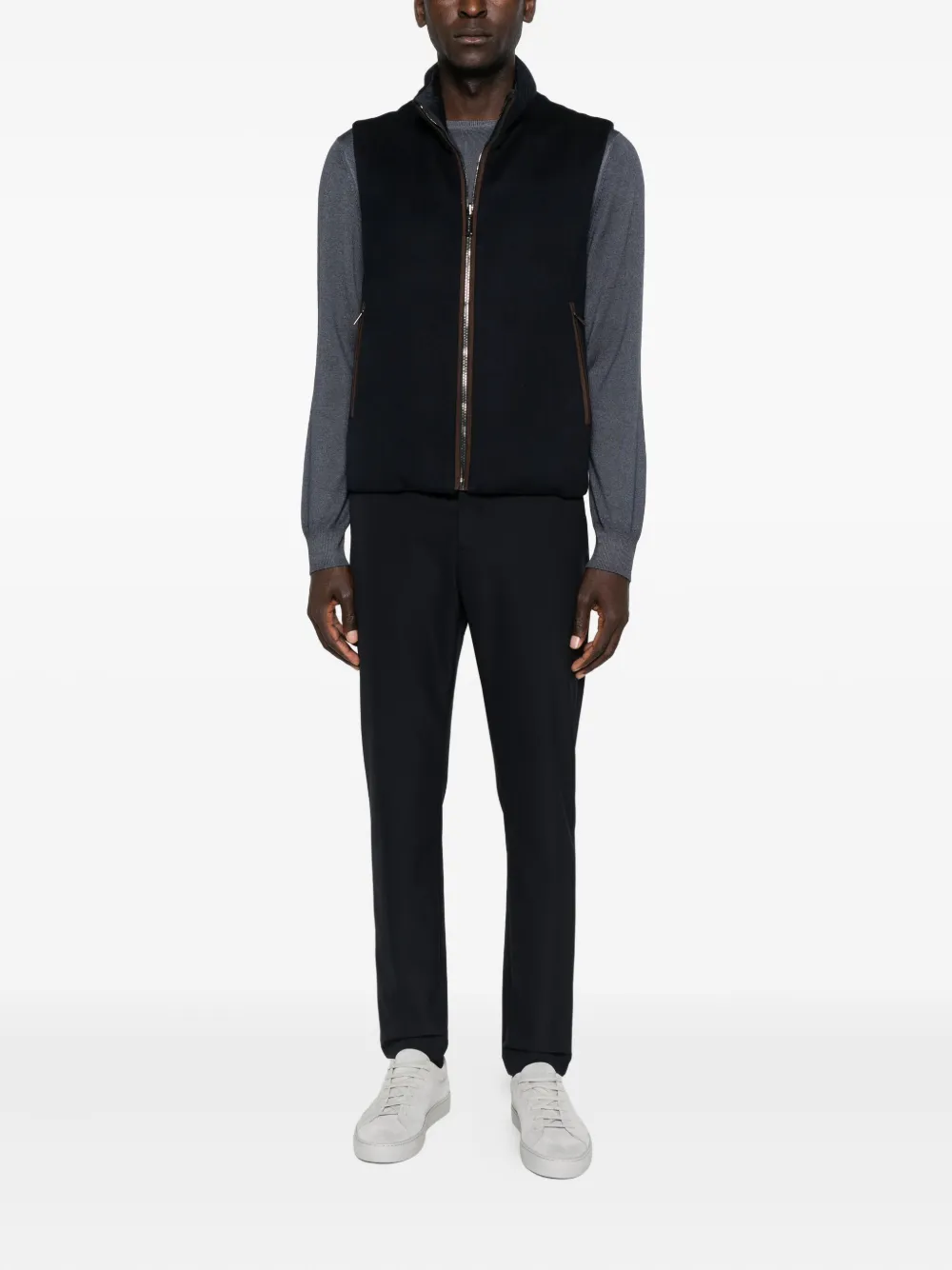 Barba crew-neck wool sweater - Grijs