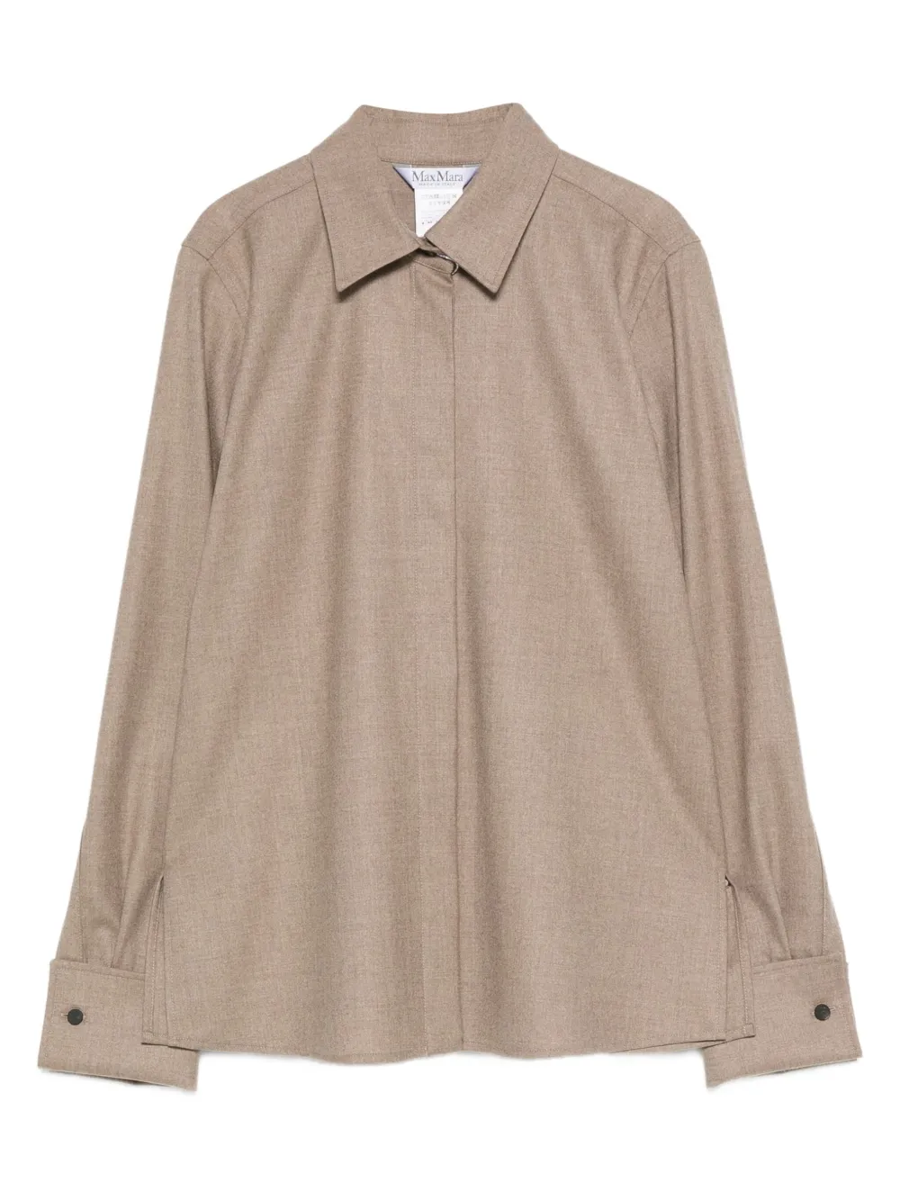 Max Mara button-cuff cashmere shirt - ニュートラル Max Mara button-cuff cashmere shirt - ニュートラル