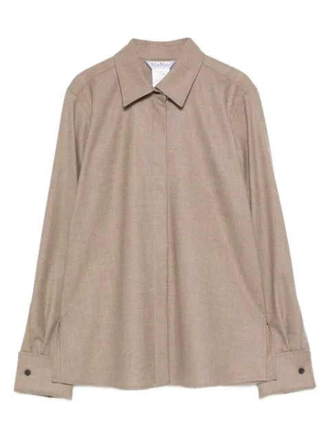 Max Mara camisa de cachemira con botones en los puños