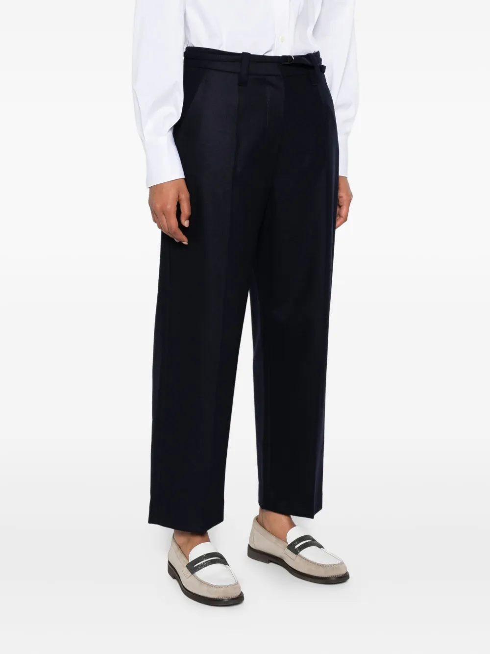 Brunello Cucinelli Pleated-wool Trousers In Black