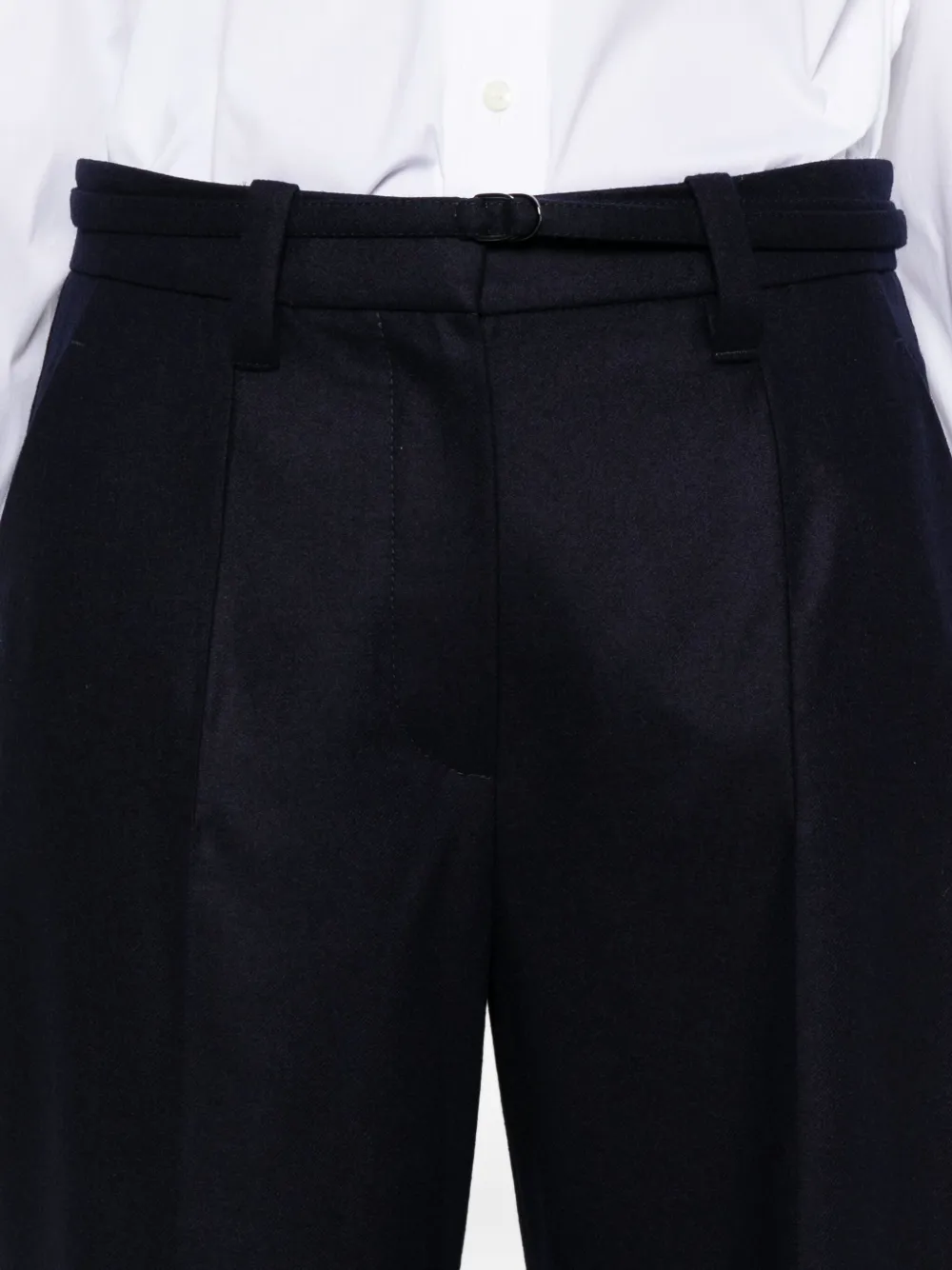 Brunello Cucinelli Pleated-wool Trousers In Black