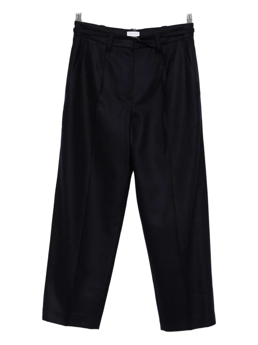 Brunello Cucinelli Pleated-wool Trousers In Black