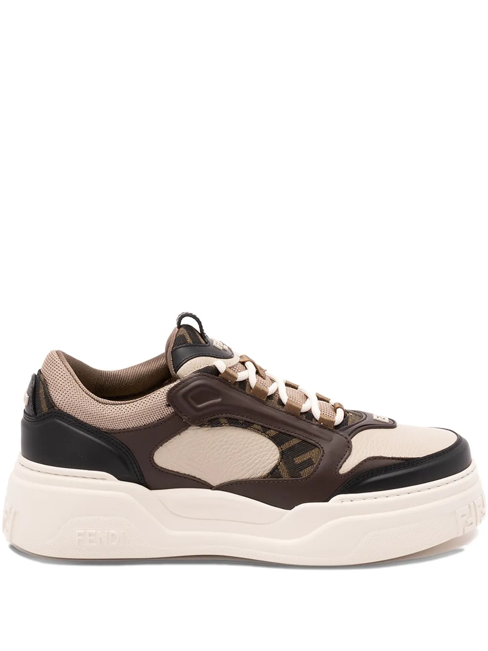 FENDI Force leather sneakers - ブラウン FENDI Force leather sneakers - ブラウン
