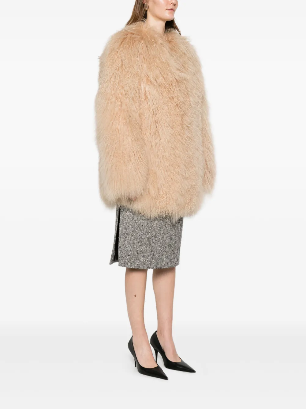 Numerootto Robyn Fur Coat In Neutral