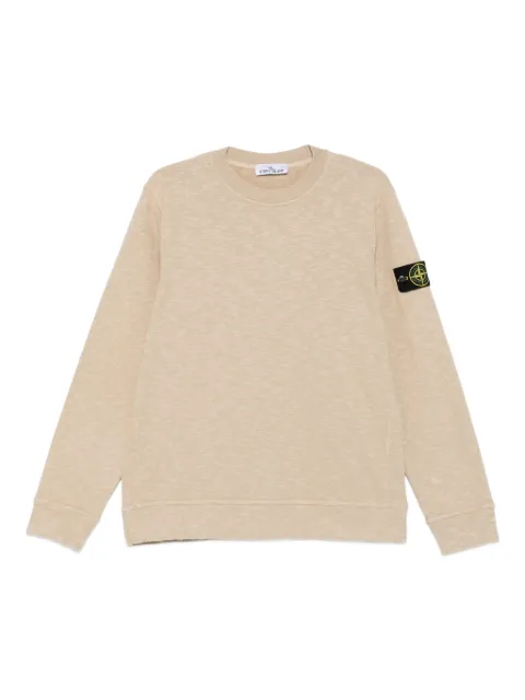 Stone Island logo-patch cotton sweatshirt