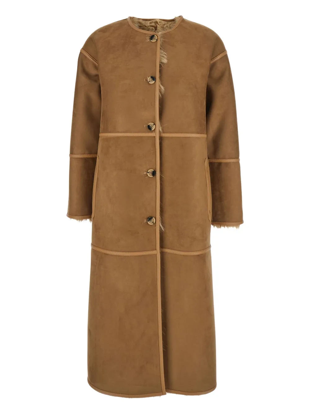 Urbancode faux-fur reversible coat - ニュートラル Urbancode faux-fur reversible coat - ニュートラル
