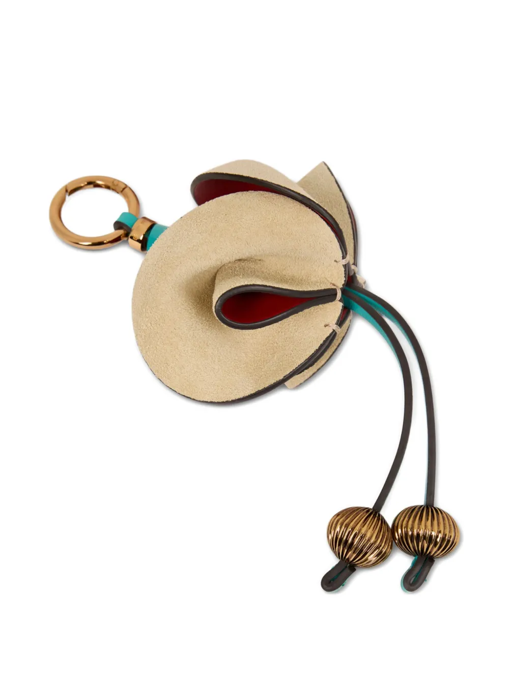 ETRO Leren sleutelhanger Rood