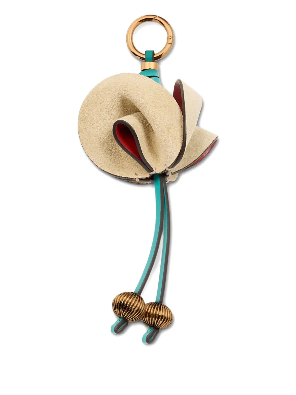 ETRO Leren sleutelhanger Rood