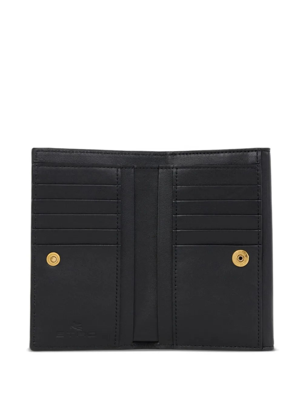 Etro Pony Leather Wallet In Black