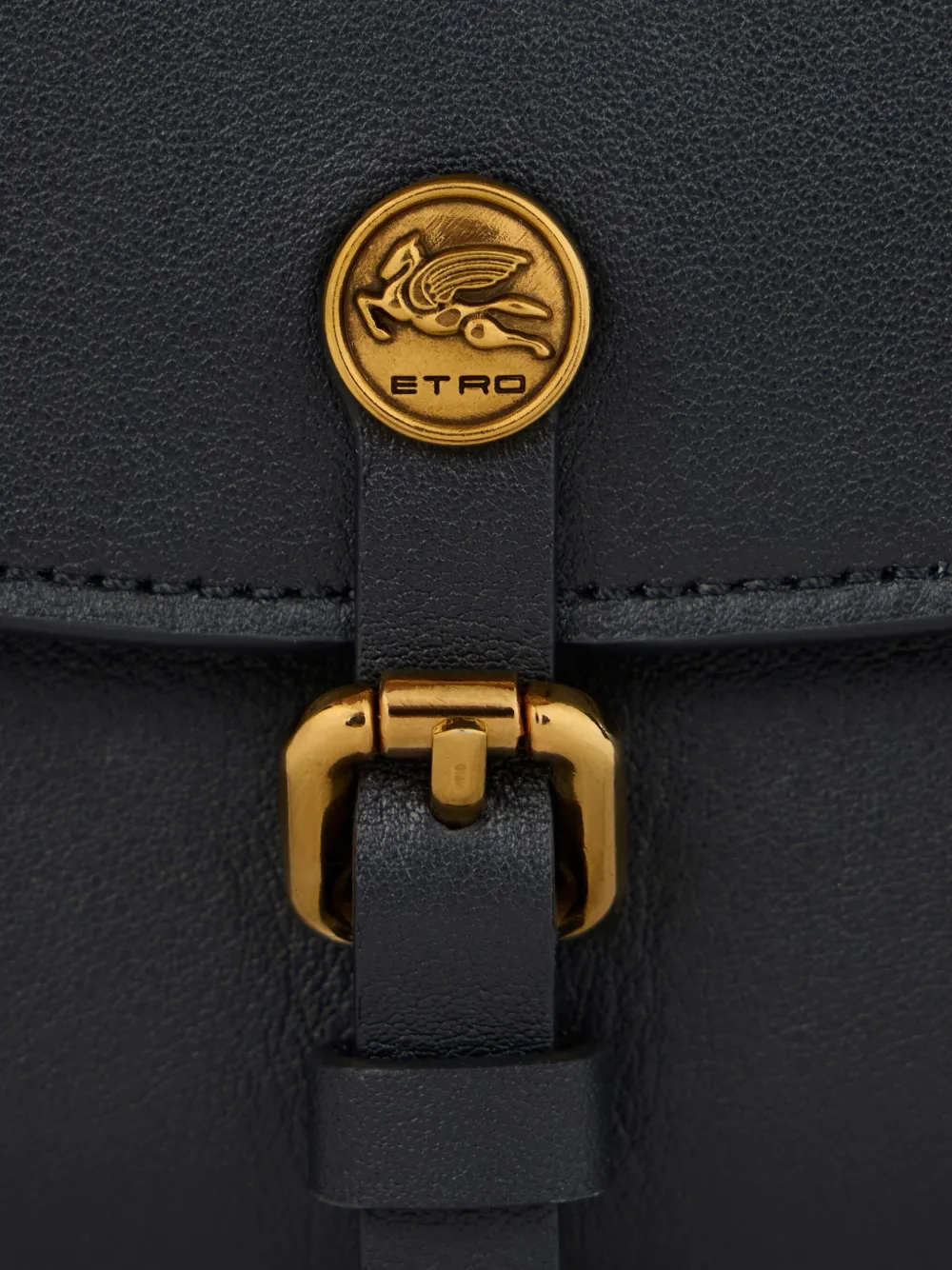 Etro Pony Leather Wallet In Black