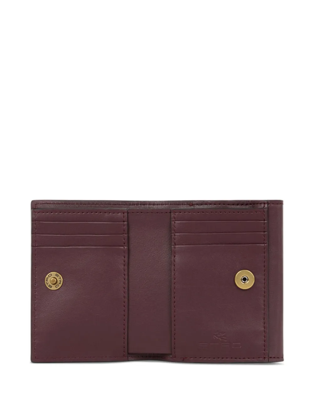 Etro Pony Leather Wallet In Red