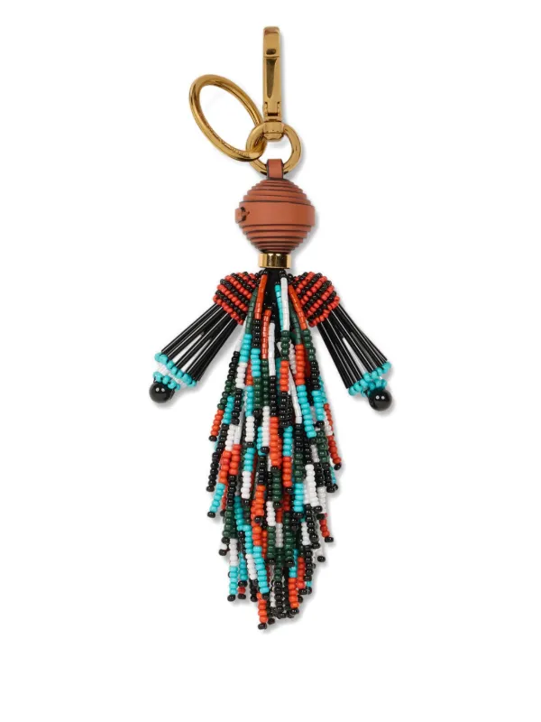 ETRO Beaded Tassel Keyring Red FARFETCH HK