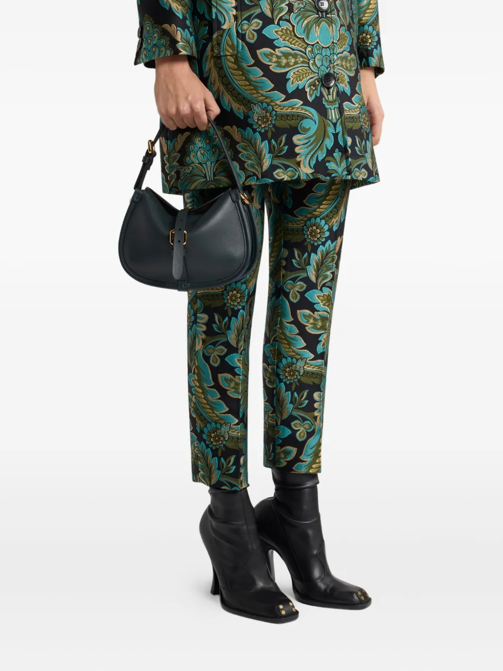 ETRO small Pony buckled shoulder bag - Blauw