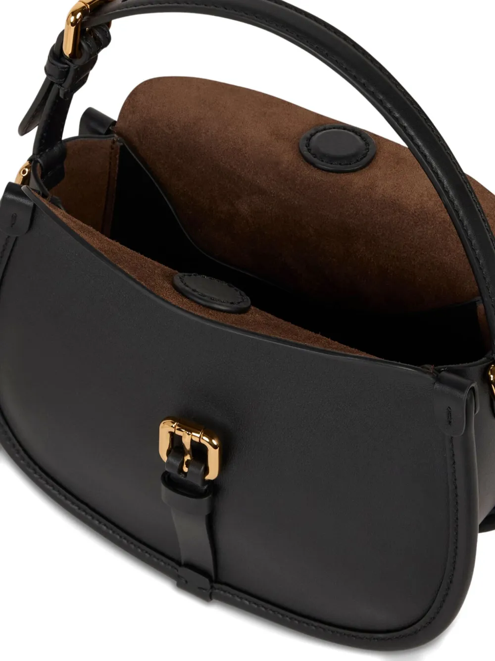 Etro Small Pony Leather Shoulder Bag In Black