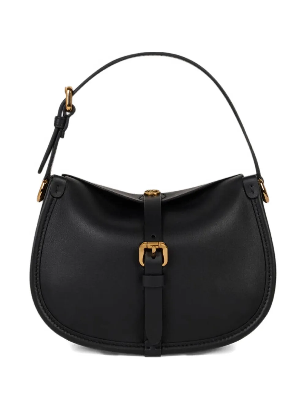 Etro Small Pony Leather Shoulder Bag In Black