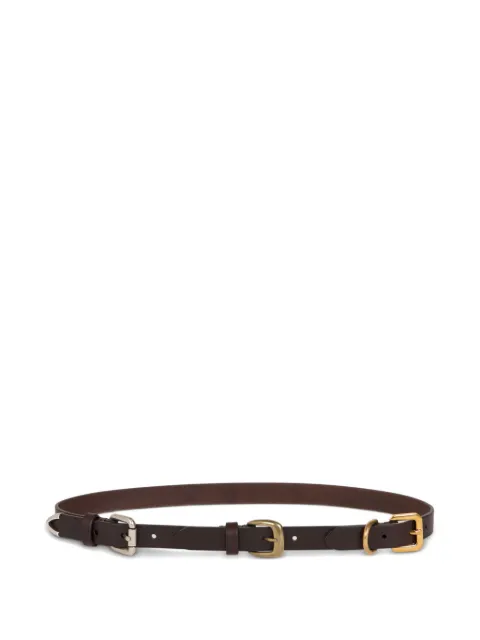 ETRO triple-buckle leather belt