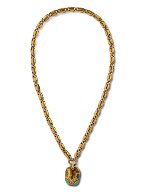 ETRO alien-head curb-chain necklace
