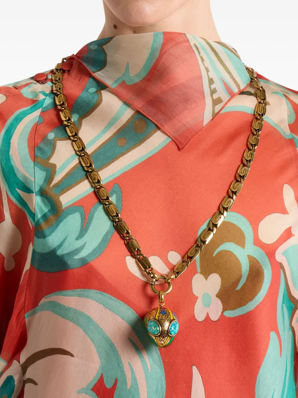 ETRO Halsketting met Alien-Head schakels - Goud
