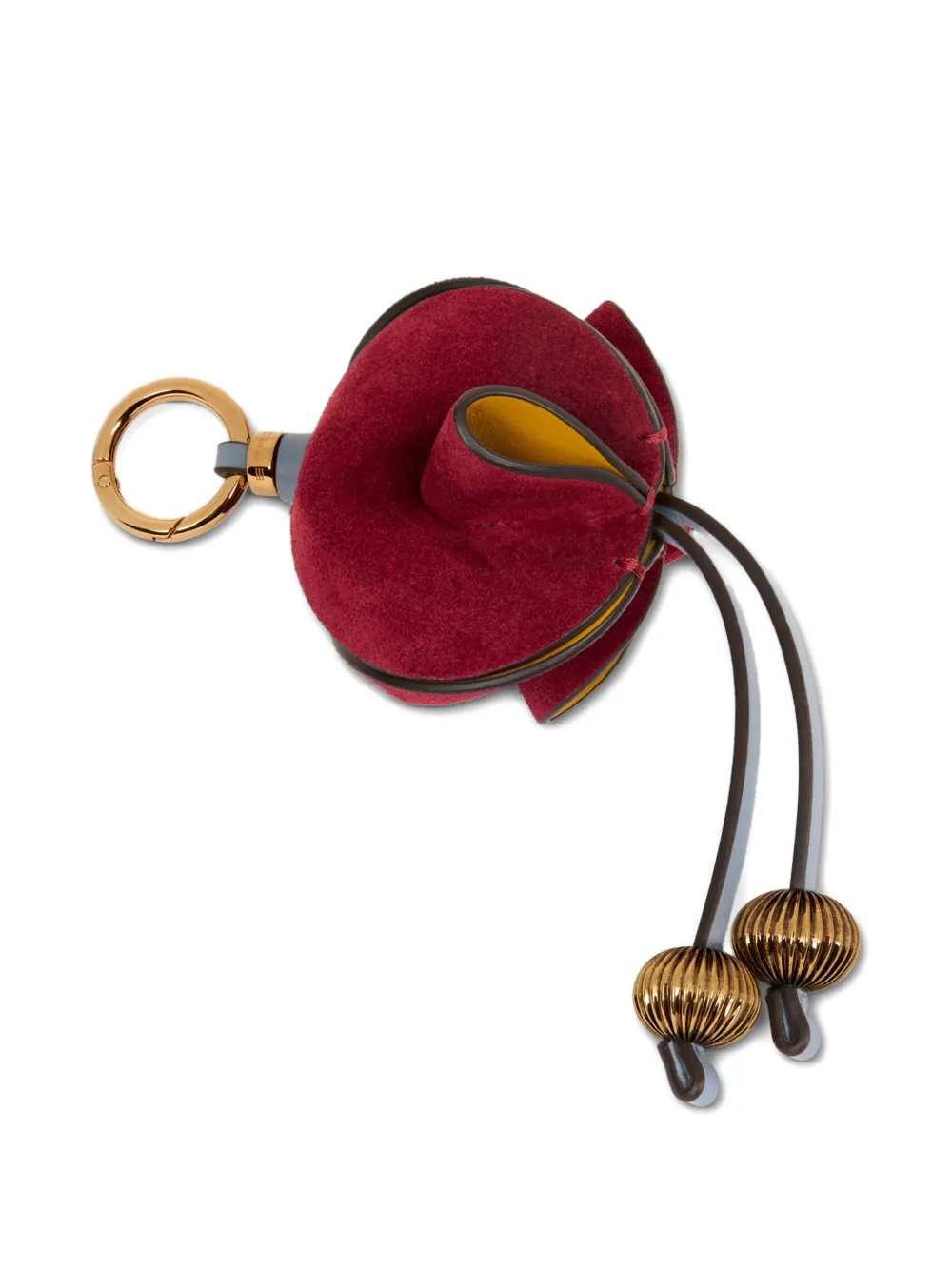 ETRO Leren bedel met bloem Geel