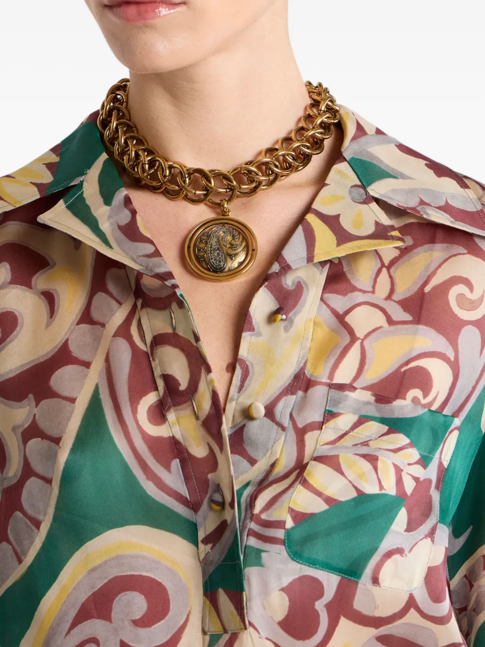 ETRO Schakelhalsketting met paisley-knoop - Goud