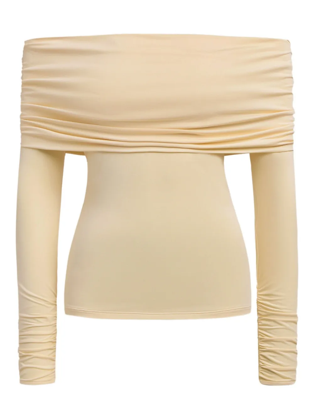 12 Storeez Draped Off-shoulder Top In Neutral