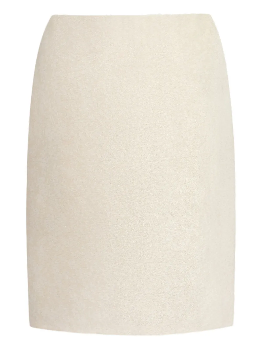 12 Storeez Silk Pencil Midi Skirt In White