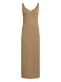 12 STOREEZ knit diamond-pattern maxi dress - Brown