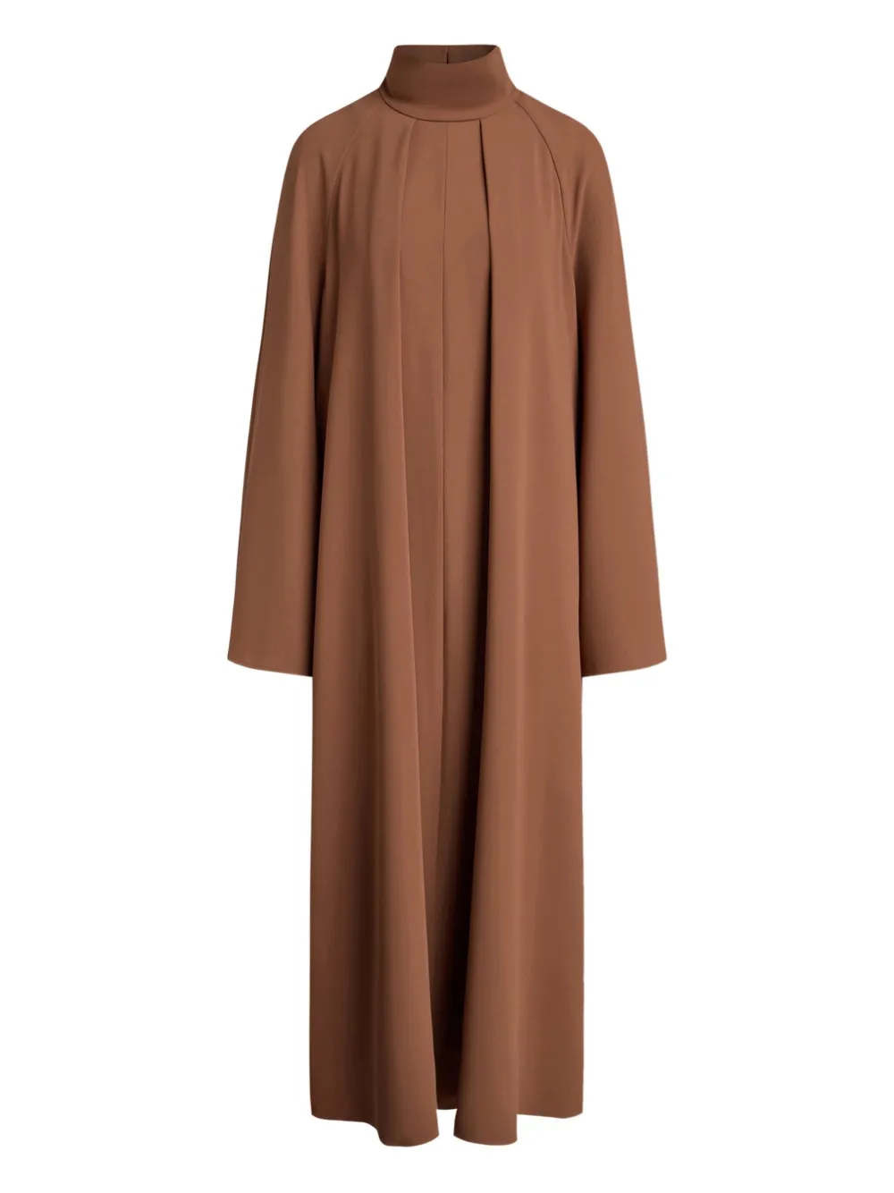 12 STOREEZ high-neck pleated maxi dress | Brown | Image 1