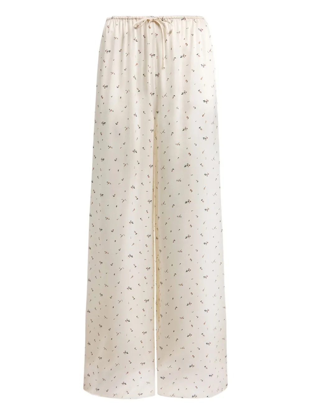 12 Storeez Floral-print Drawstring Pyjama Bottoms In White