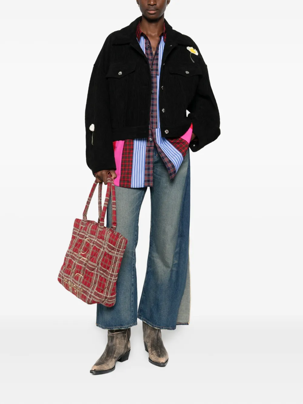 Junya Watanabe panelled jeans - Blauw