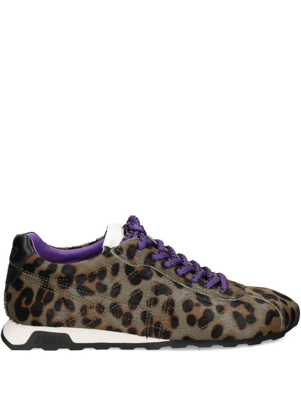 Ash leopard-print lace-up sneakers Brown