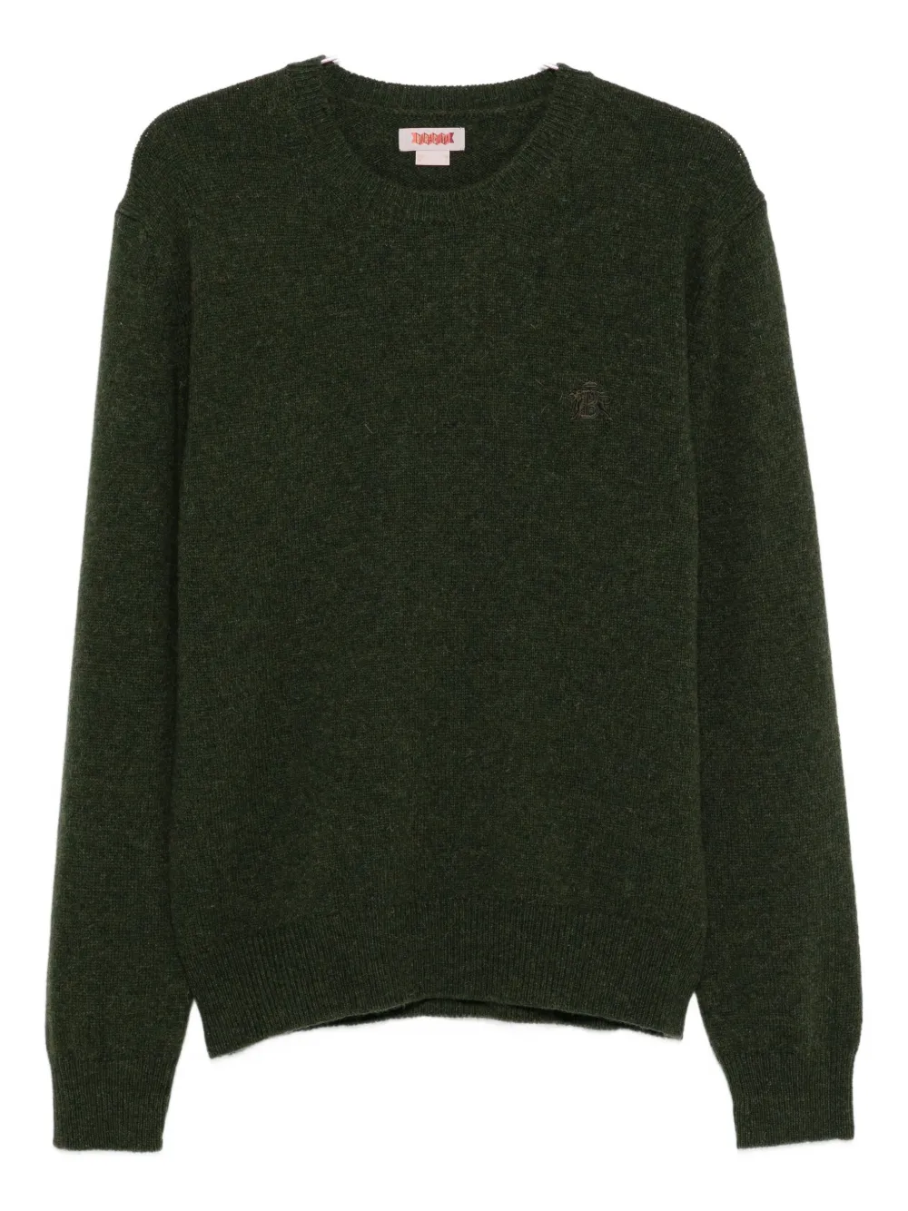 Baracuta Embroidered Crew-neck Sweater In Green