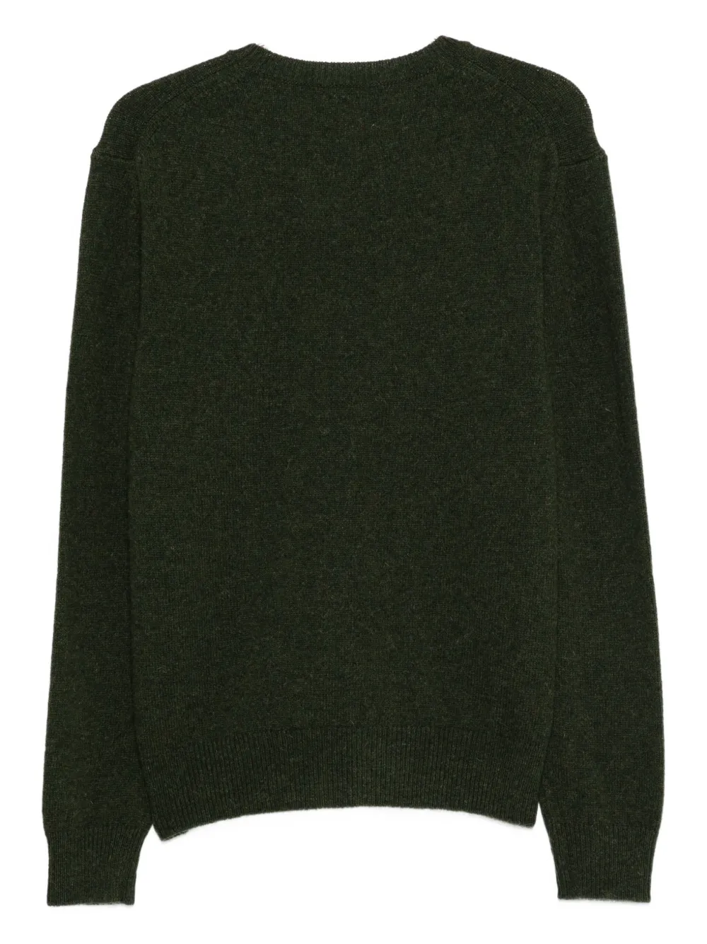 Baracuta embroidered crew-neck sweater - Groen