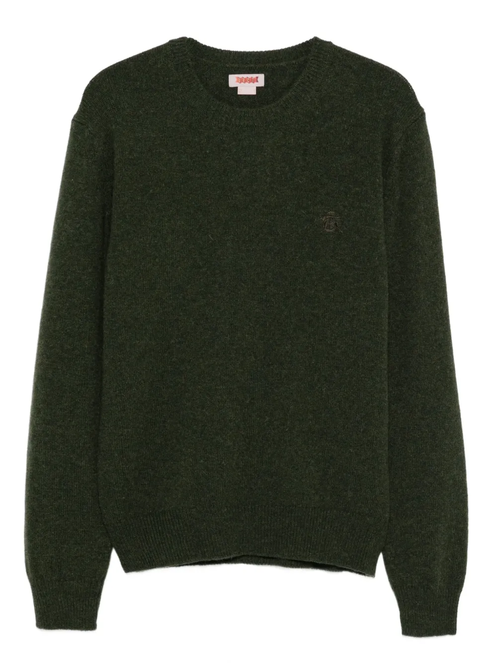 Baracuta embroidered crew-neck sweater | Green | Image 1