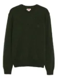 Baracuta embroidered crew-neck sweater - Green