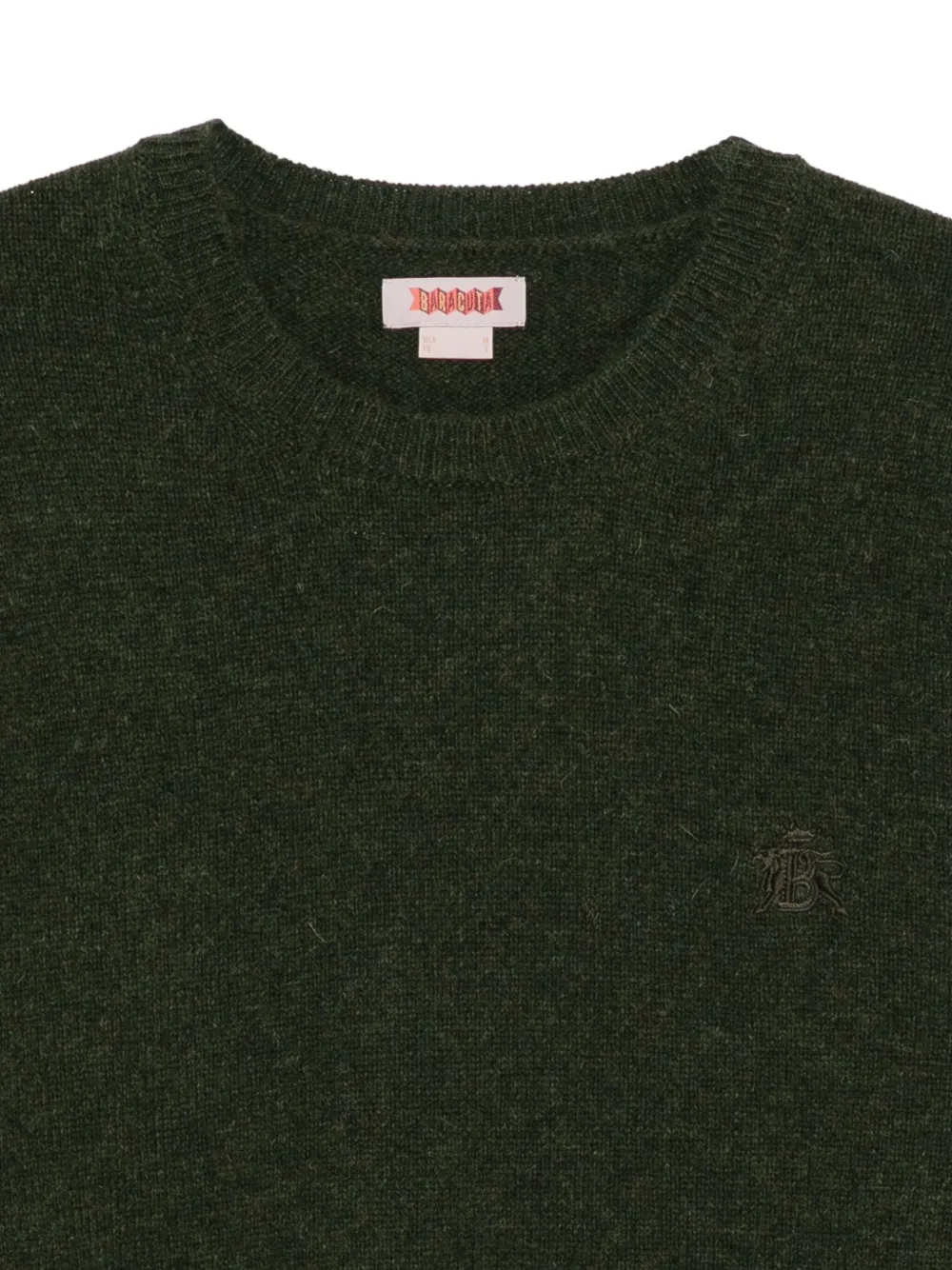 Baracuta Sweater met borduurwerk en ronde hals Groen