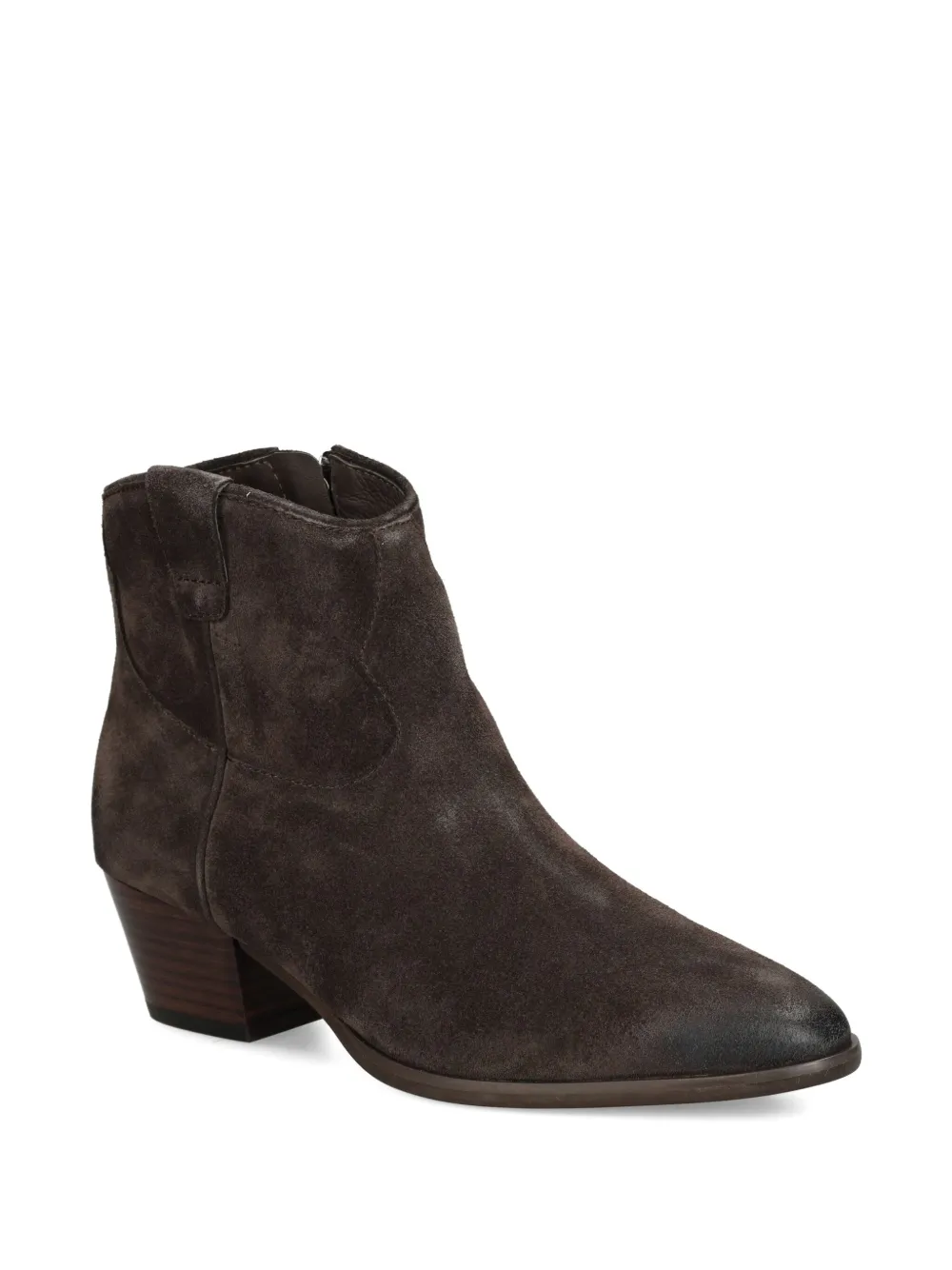 Ash 50mm Fame suede zipped ankle boots Brown