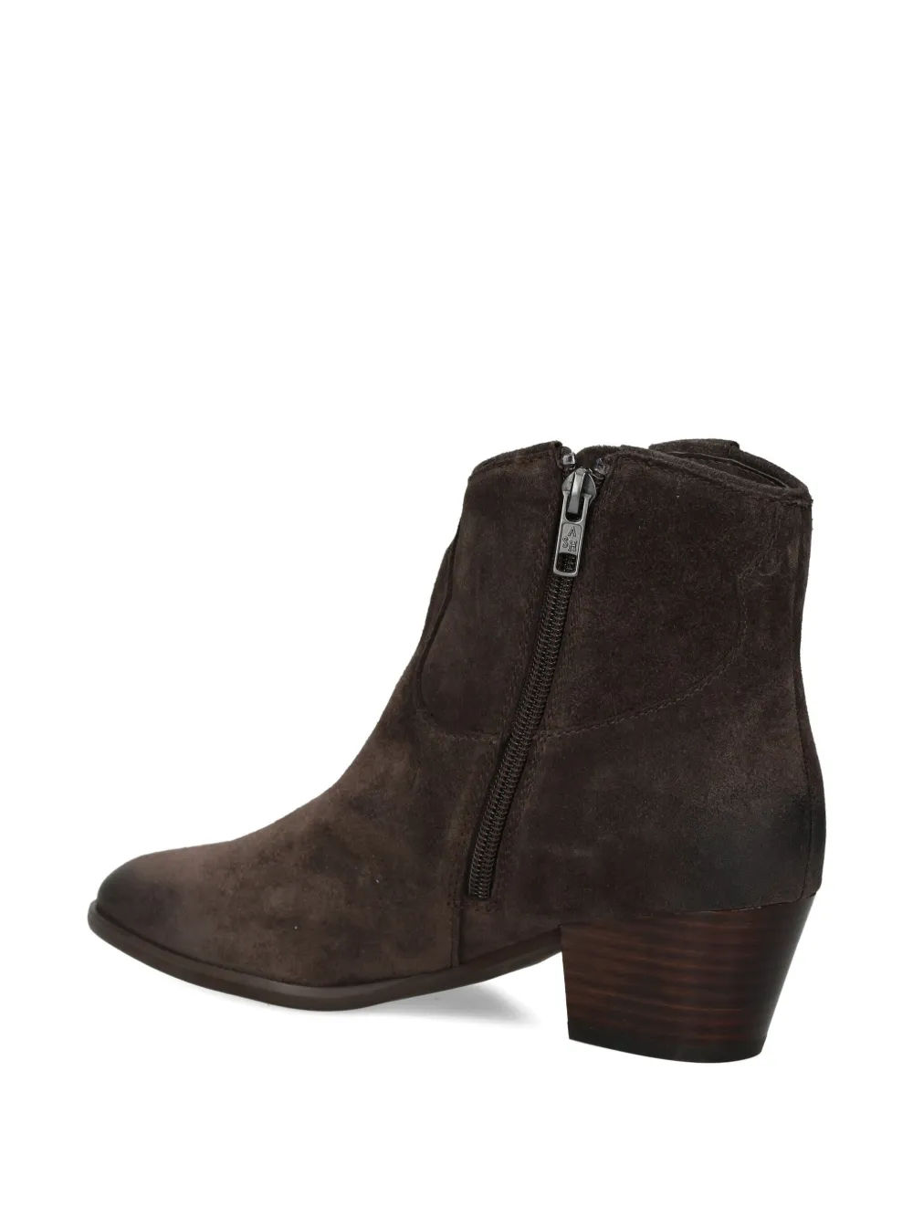 Ash 50mm Fame suede zipped ankle boots Brown