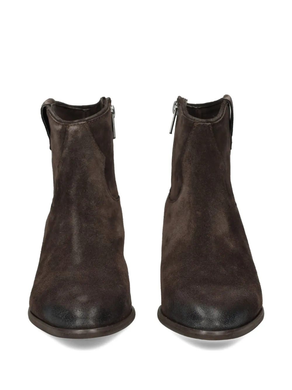 Ash 50mm Fame suede zipped ankle boots Brown
