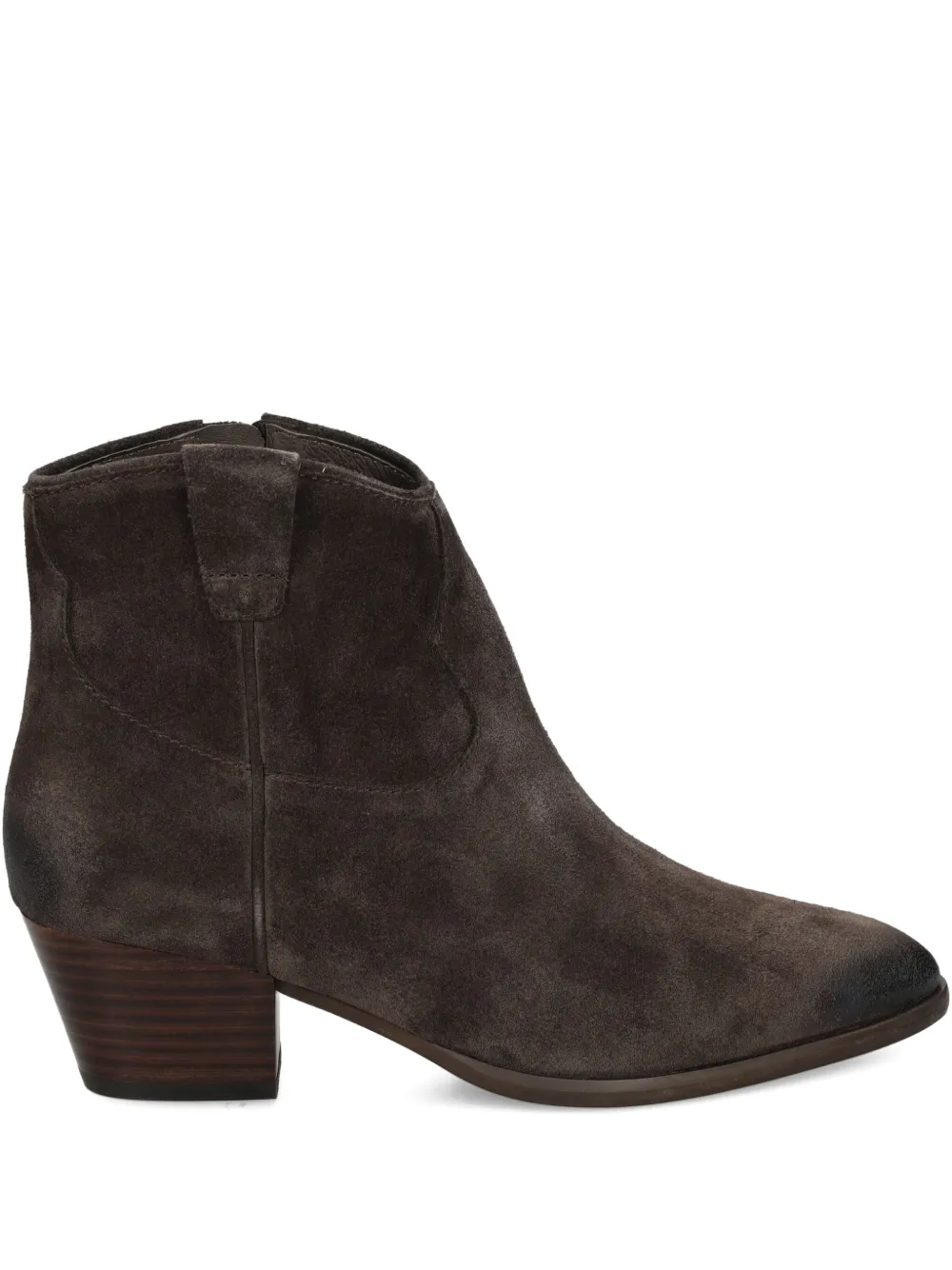 Ash 50mm Fame suede zipped ankle boots Brown
