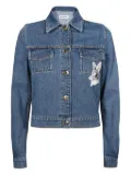Lanvin rabbit-patch denim jacket - Blue