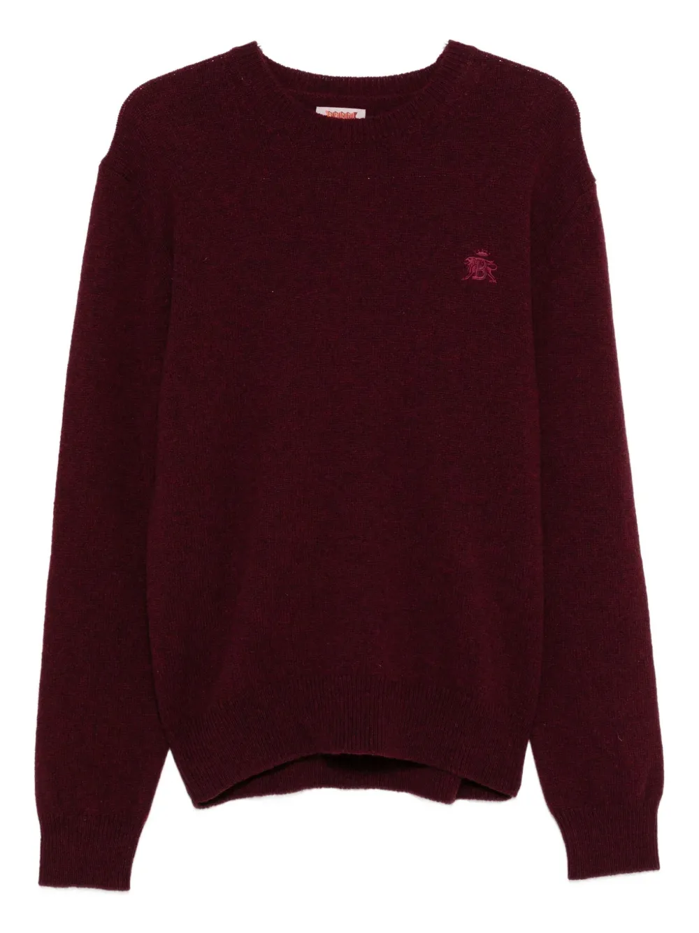 Baracuta embroidered crew-neck sweater | Red | Image 1
