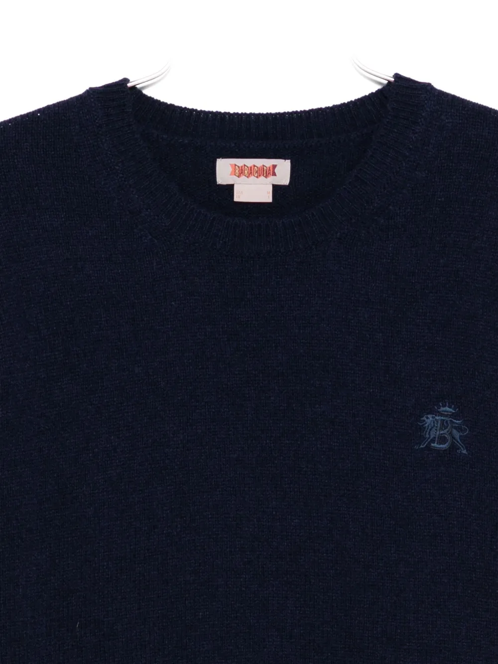 Baracuta Embroidered Crew-neck Sweater In Blue