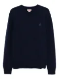 Baracuta embroidered crew-neck sweater - Blue