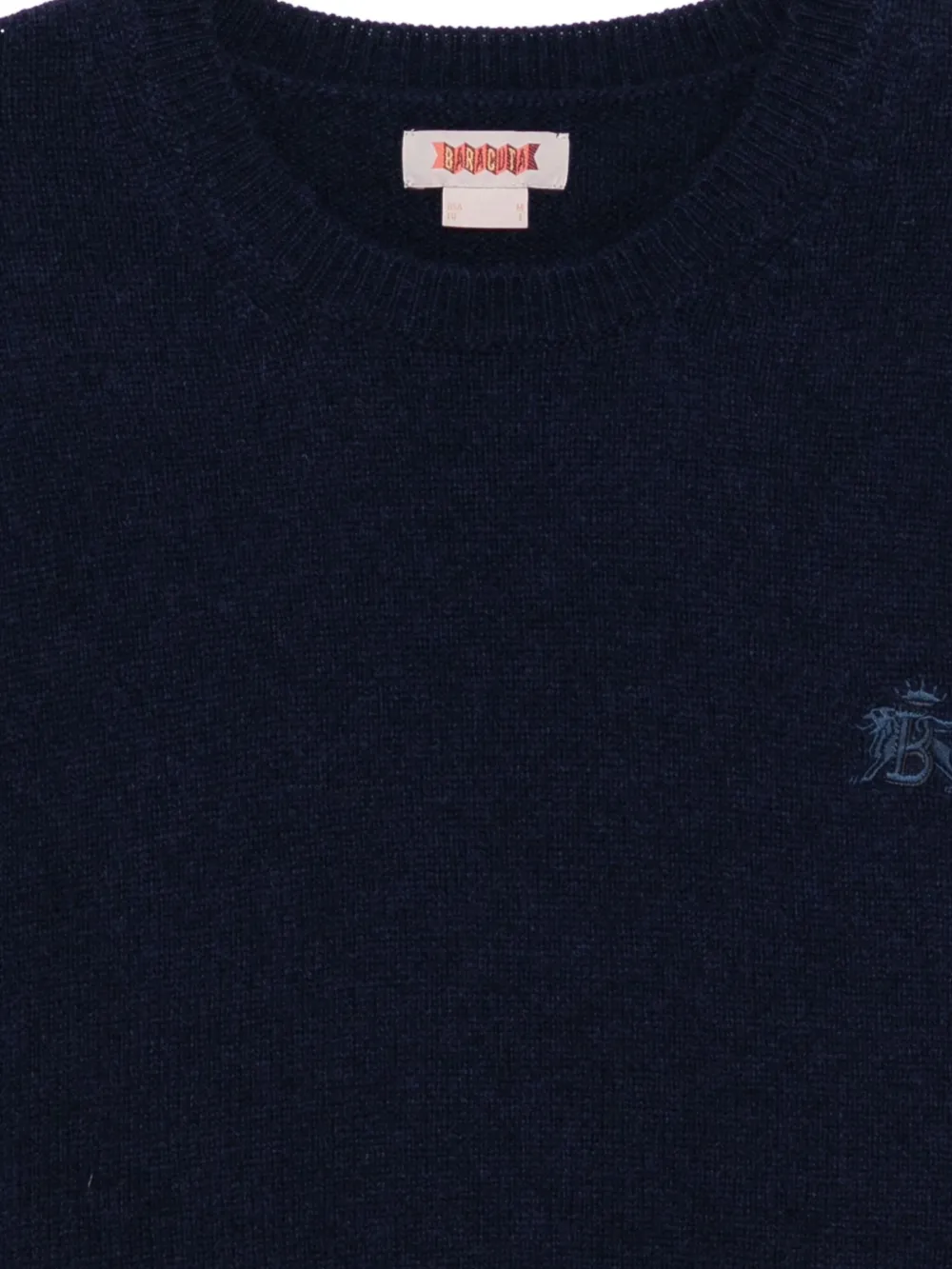 Baracuta Sweater met borduurwerk en ronde hals Blauw