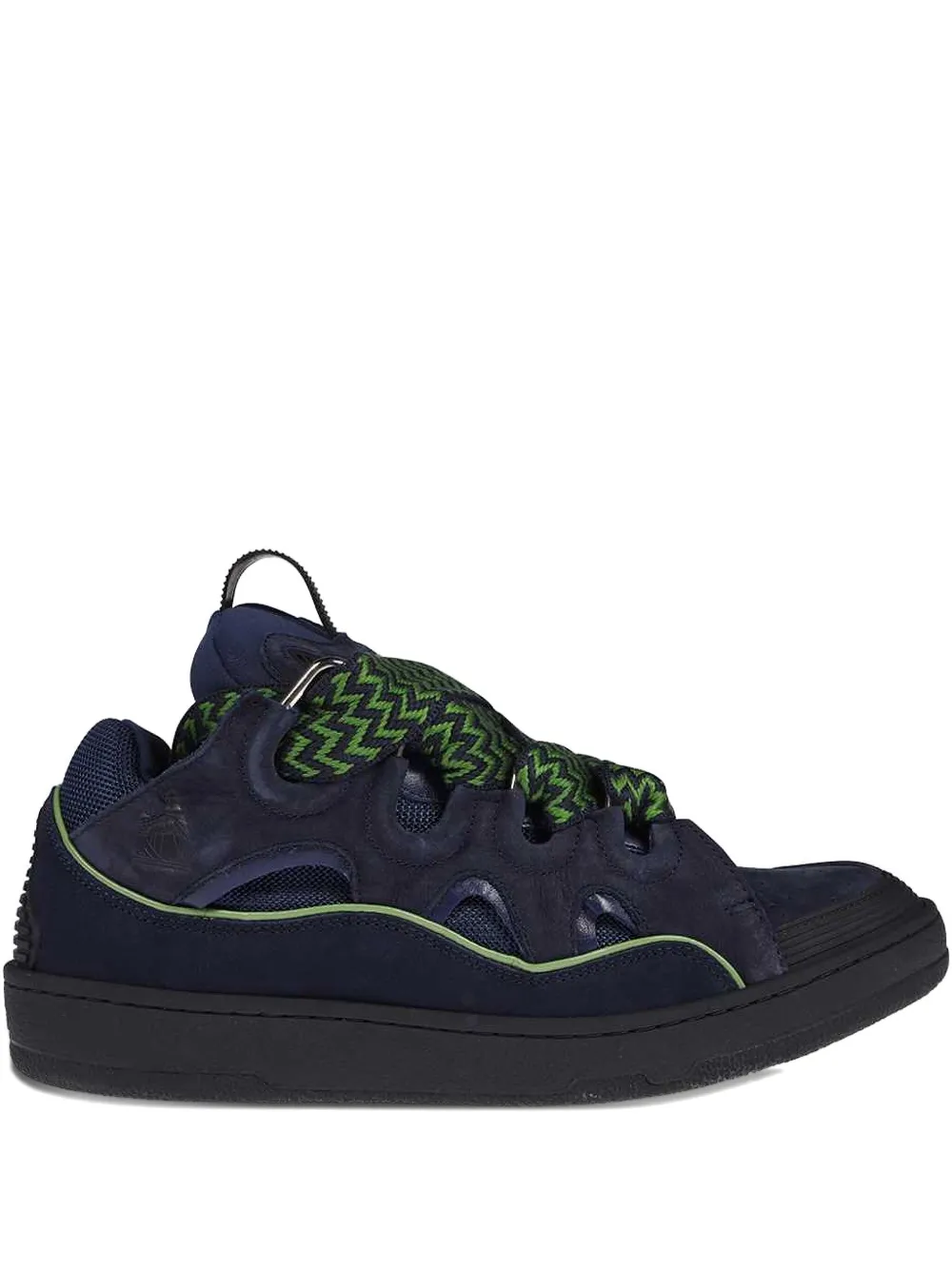 Lanvin lace-up leather sneakers Blue